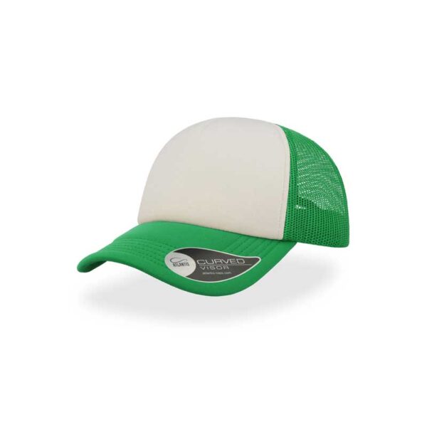 καπέλο atlantis rapper λευκό πράσινο διαγώνια όψη