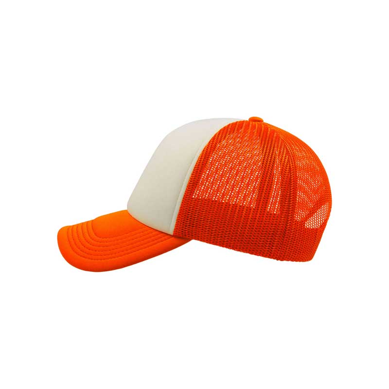 καπέλο atlantis rapper λευκό πορτοκαλί αριστερή