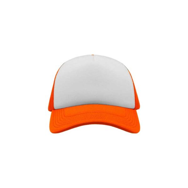 καπέλο atlantis rapper λευκό πορτοκαλί μπροστινή όψη
