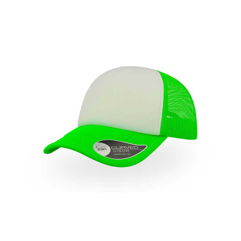 καπέλο atlantis rapper πράσινο fluo διαγώνια όψη