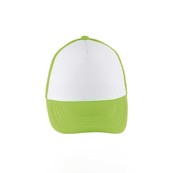 παιδικό καπέλο με δίχτυ νέον πράσινο 02