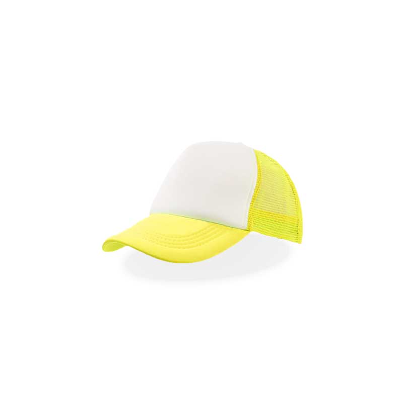 παιδικό καπέλο με δίχτυ νέον κίτρινο 01
