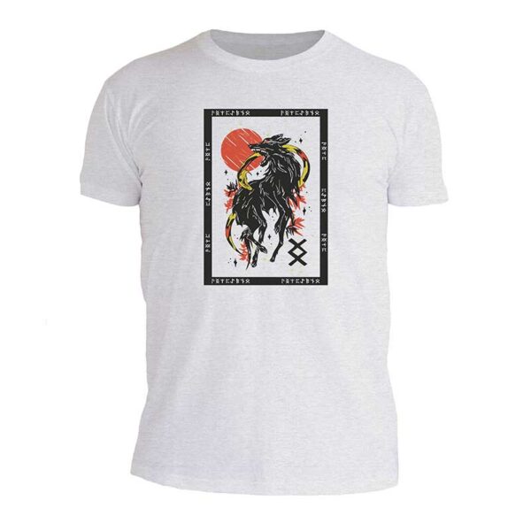 t-shirt ανδρικό γκρι με στάμπες