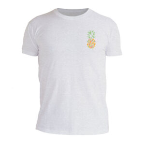 t-shirt ανδρικό γκρι με στάμπα pineapple