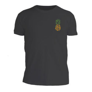 t-shirt ανδρικό μαύρο με στάμπα pineapple