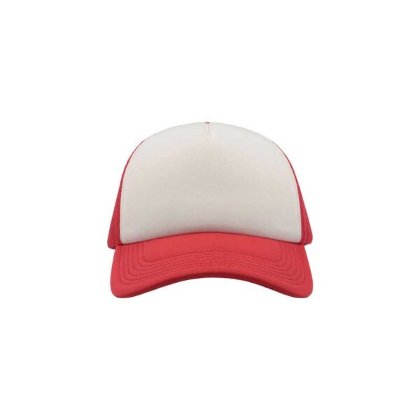 καπέλο atlantis rapper λευκό κόκκινο μπροστινή όψη