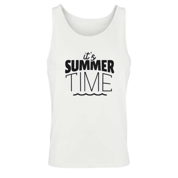 αμάνικο λευκό t-shirt με στάμπα its summer time